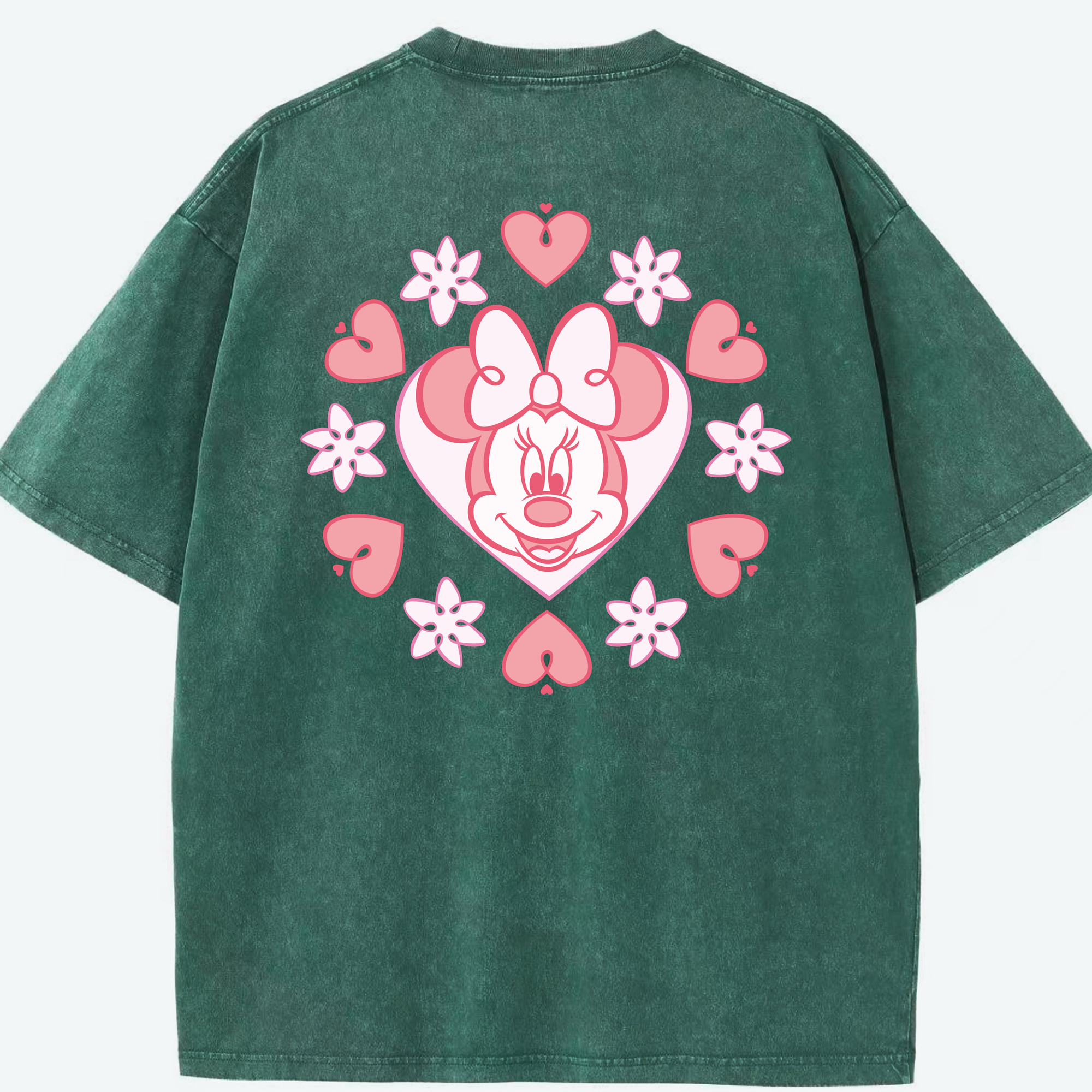 （画像用） ミッキーマウス Mickey Mouse 綿100% ヴィンテージ風 半袖Tシャツ（背面プリント）